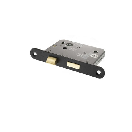Atlantic Hardware Locks & Latches Matt Black / Bathroom Lock / 3" / 76mm Atlantic Radius Corner Bathroom Lock [CE] 3" - Matt Black