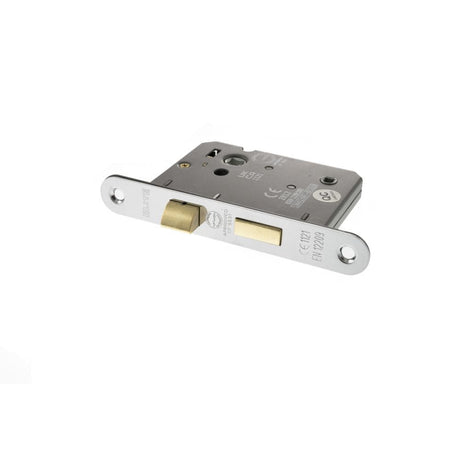 Atlantic Hardware Locks & Latches Satin Chrome / Bathroom Lock / 3" / 76mm Atlantic Radius Corner Bathroom Lock [CE] 3" - Satin Chrome