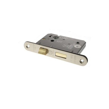 Atlantic Hardware Locks & Latches Satin Nickel / Bathroom Lock / 3" / 76mm Atlantic Radius Corner Bathroom Lock [CE] 3" - Satin Nickel