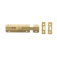 Atlantic Hardware Accessories Satin Brass / Straight Surface Bolts / 100mm / 4" Atlantic Solid Brass Surface Door Bolt 4" - Sat. Brass