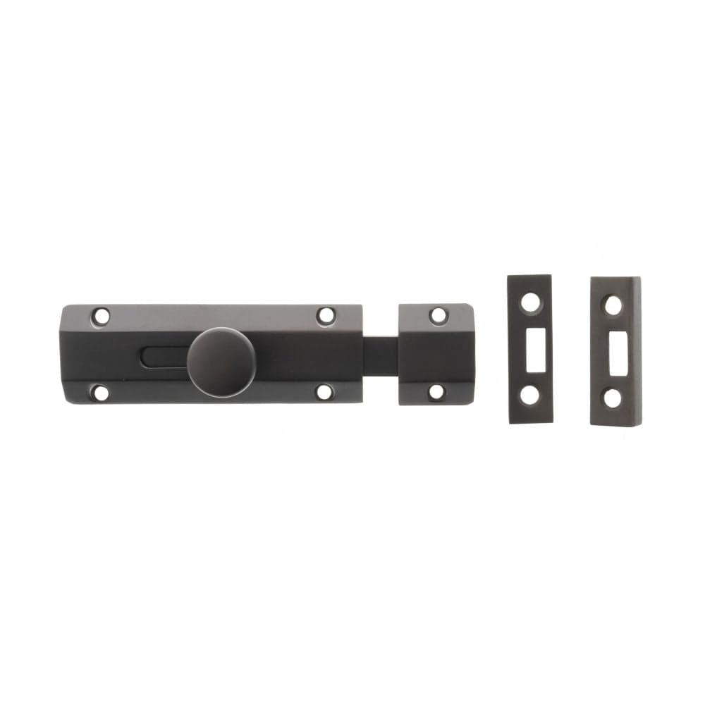 Atlantic Hardware Accessories Urban Dark Bronze / Straight Surface Bolts / 100mm / 4" Atlantic Solid Brass Surface Door Bolt 4" - Urban Dark Bronze