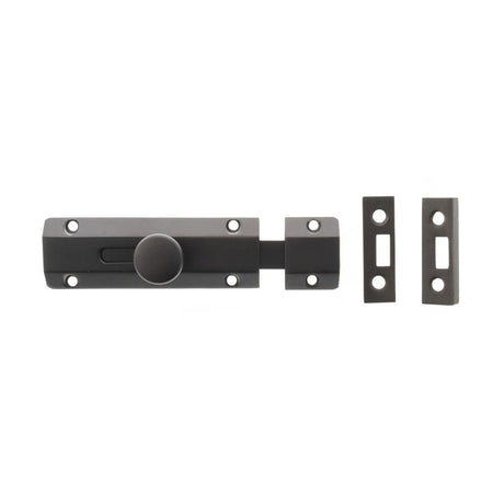 Atlantic Hardware Accessories Urban Dark Bronze / Straight Surface Bolts / 100mm / 4" Atlantic Solid Brass Surface Door Bolt 4" - Urban Dark Bronze