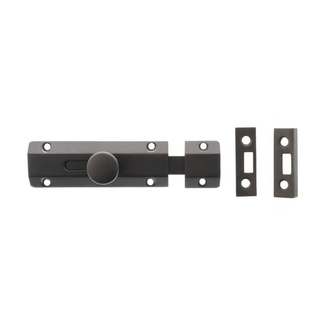 Atlantic Hardware Accessories Urban Dark Bronze / Straight Surface Bolts / 100mm / 4" Atlantic Solid Brass Surface Door Bolt 4" - Urban Dark Bronze