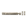 Atlantic Hardware Accessories Satin Nickel / Straight Surface Bolts / 200mm / 8" Atlantic Solid Brass Surface Door Bolt 8" - Sat. Nickel