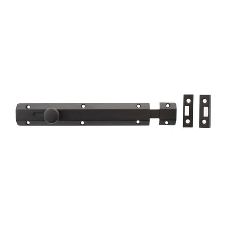 Atlantic Hardware Accessories Urban Dark Bronze / Straight Surface Bolts / 200mm / 8" Atlantic Solid Brass Surface Door Bolt 8" - Urban Dark Bronze