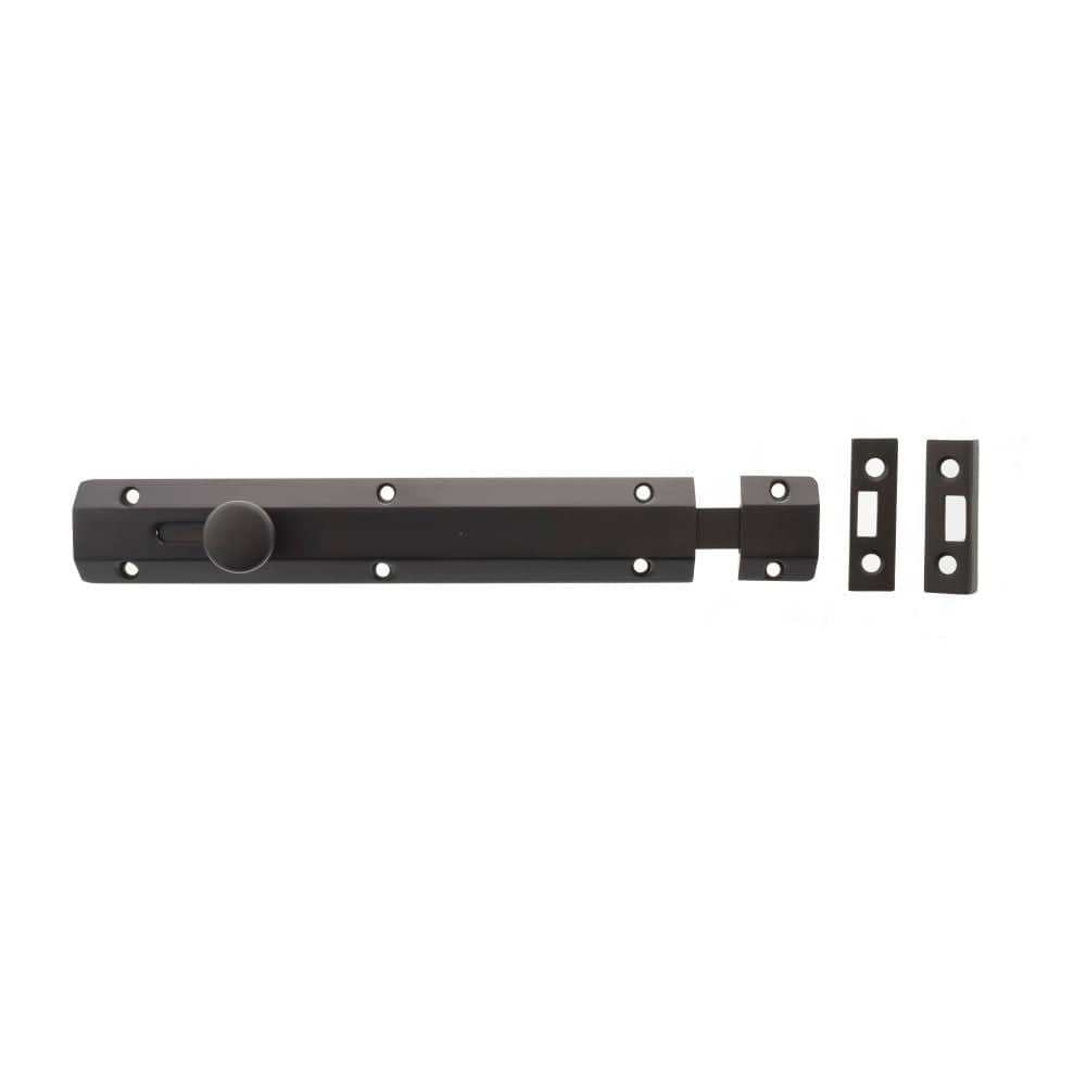 Atlantic Hardware Accessories Urban Dark Bronze / Straight Surface Bolts / 200mm / 8" Atlantic Solid Brass Surface Door Bolt 8" - Urban Dark Bronze