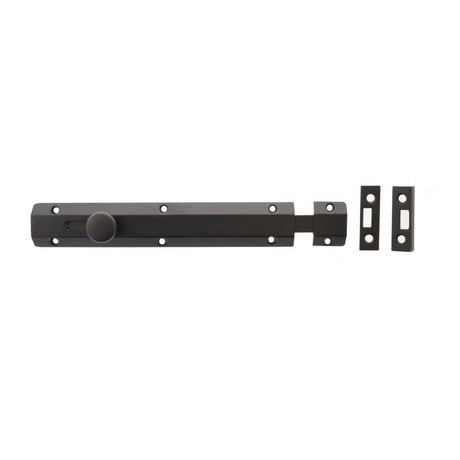 Atlantic Hardware Accessories Urban Dark Bronze / Straight Surface Bolts / 200mm / 8" Atlantic Solid Brass Surface Door Bolt 8" - Urban Dark Bronze