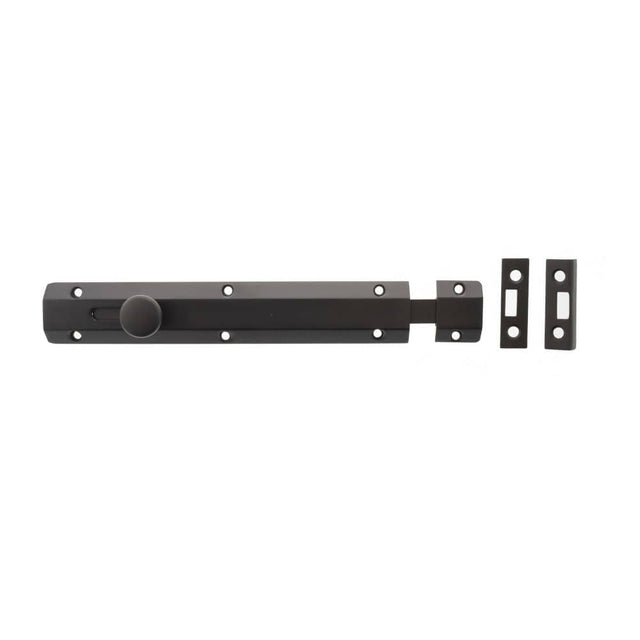 Atlantic Hardware Accessories Urban Dark Bronze / Straight Surface Bolts / 200mm / 8" Atlantic Solid Brass Surface Door Bolt 8" - Urban Dark Bronze