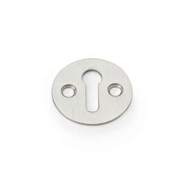 This is an image showing Alexander & Wilks Victorian Standard Profile Escutcheon - Satin Nickel aw399sn available to order from Trade Door Handles in Kendal, quick delivery and discounted prices.