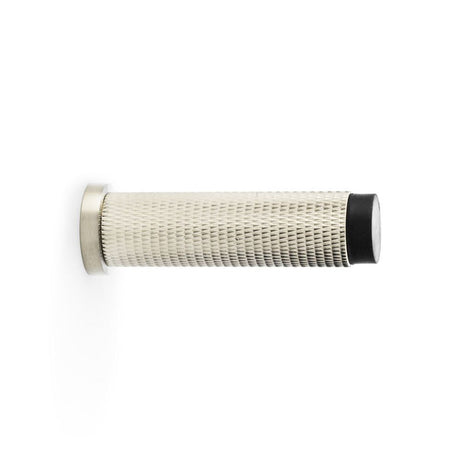 This is an image showing Alexander & Wilks Brunel Knurled Door Stop - Satin Nickel PVD aw600-75-snpvd available to order from Trade Door Handles in Kendal, quick delivery and discounted prices.