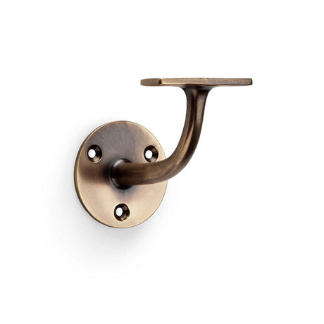 This is an image showing Alexander & Wilks Architectural Handrail Bracket - Antique Brass aw750ab available to order from Trade Door Handles in Kendal, quick delivery and discounted prices.