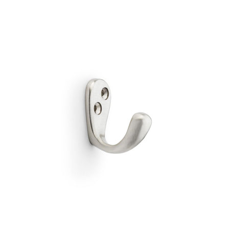 This is an image showing Alexander & Wilks Victorian Single Robe Hook - Satin Nickel aw774sn available to order from Trade Door Handles in Kendal, quick delivery and discounted prices.