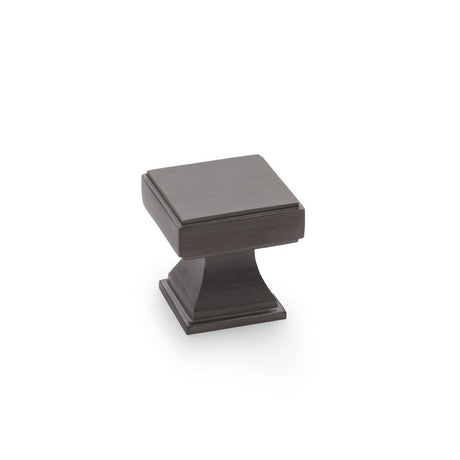 This is an image showing Alexander & Wilks Jesper Square Cupboard Knob - Dark Bronze PVD aw806-30-dbzpvd available to order from Trade Door Handles in Kendal, quick delivery and discounted prices.