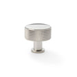 This is an image showing Alexander & Wilks Lucia Knurled Cupboard Knob - Polished Nickel - 35mm aw807k-35-pn available to order from Trade Door Handles in Kendal, quick delivery and discounted prices.