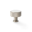 This is an image showing Alexander & Wilks Lucia Knurled Cupboard Knob - Satin Nickel - 35mm aw807k-35-sn available to order from Trade Door Handles in Kendal, quick delivery and discounted prices.