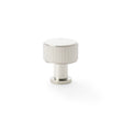 This is an image showing Alexander & Wilks Lucia Reeded Cupboard Knob - Polished Nickel- 29mm aw807r-29-pn available to order from Trade Door Handles in Kendal, quick delivery and discounted prices.