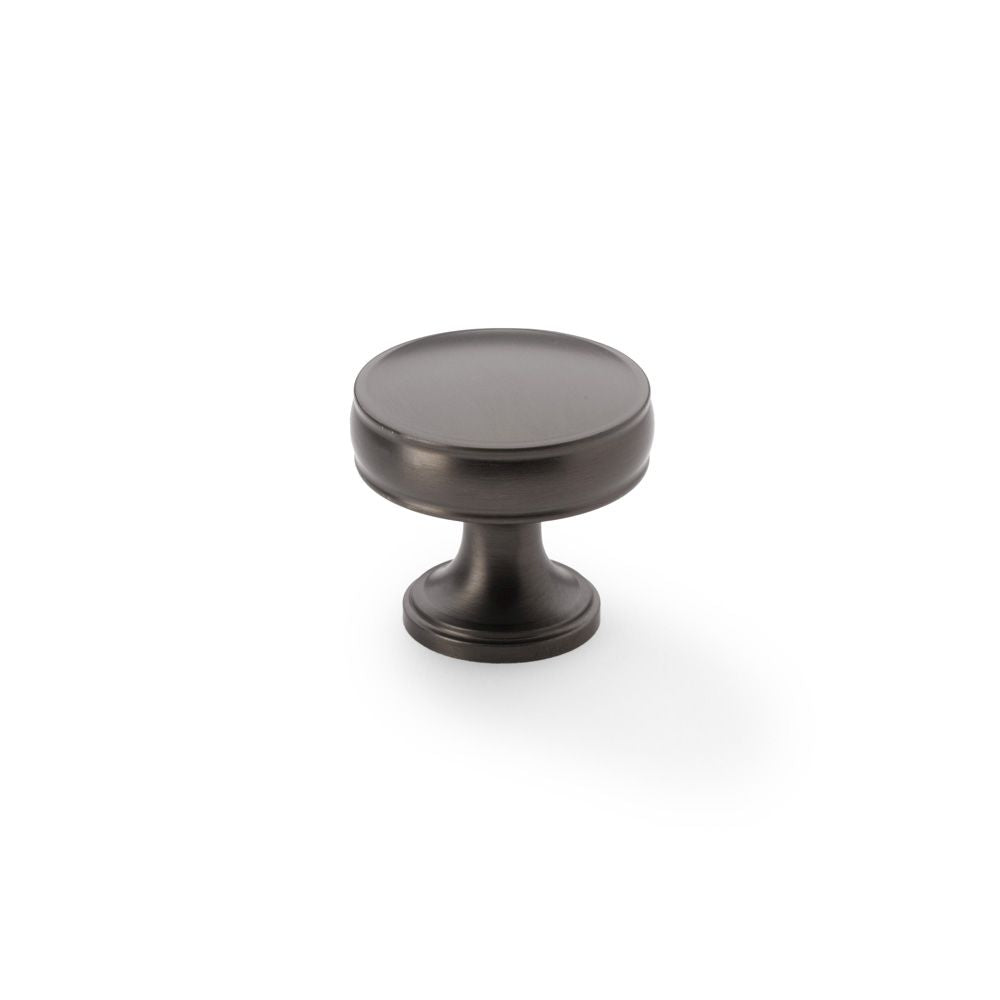 This is an image showing Alexander & Wilks Lynd Cupboard Knob - Dark Bronze - 32mm aw808-32-dbz available to order from Trade Door Handles in Kendal, quick delivery and discounted prices.