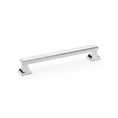 This is an image showing Alexander & Wilks Jesper Square Cabinet Pull Handle - Polished Chrome - Centres 160mm aw813-160-pc available to order from Trade Door Handles in Kendal, quick delivery and discounted prices.