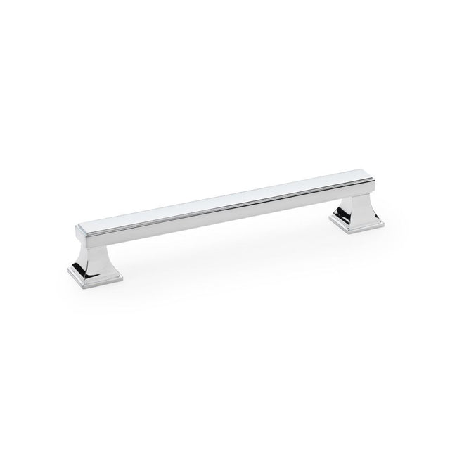 This is an image showing Alexander & Wilks Jesper Square Cabinet Pull Handle - Polished Chrome - Centres 160mm aw813-160-pc available to order from Trade Door Handles in Kendal, quick delivery and discounted prices.