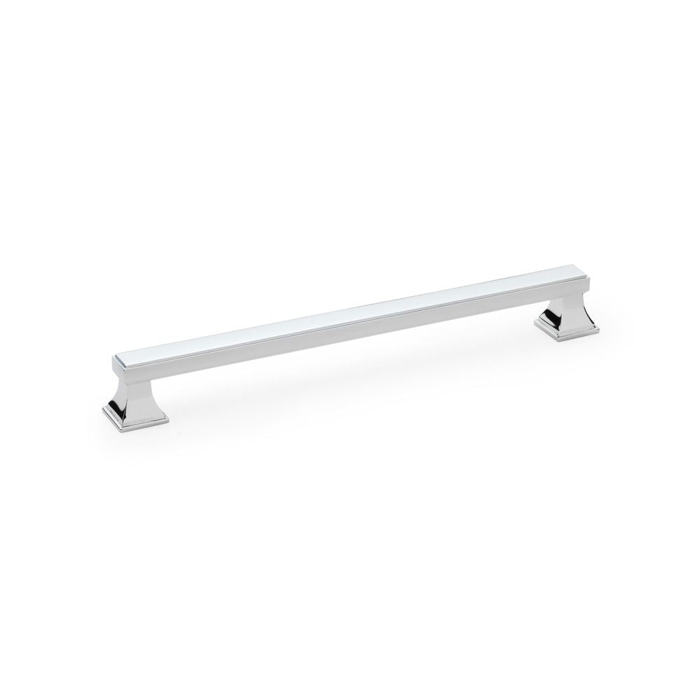 This is an image showing Alexander & Wilks Jesper Square Cabinet Pull Handle - Polished Chrome - Centres 224mm aw813-224-pc available to order from Trade Door Handles in Kendal, quick delivery and discounted prices.