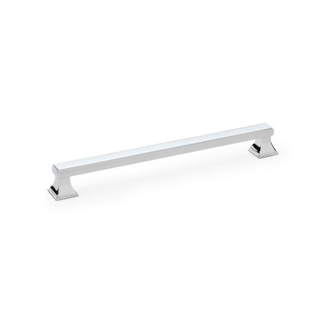 This is an image showing Alexander & Wilks Jesper Square Cabinet Pull Handle - Polished Chrome - Centres 224mm aw813-224-pc available to order from Trade Door Handles in Kendal, quick delivery and discounted prices.