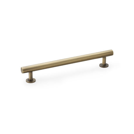 This is an image showing Alexander & Wilks Round T-Bar Cabinet Pull Handle - Antique Brass - Centres 160mm aw814-160-ab available to order from Trade Door Handles in Kendal, quick delivery and discounted prices.