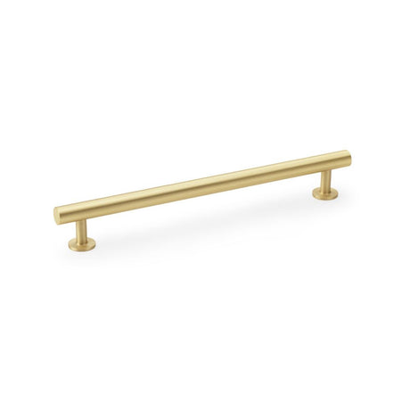 This is an image showing Alexander & Wilks Round T-Bar Cabinet Pull Handle - Satin Brass - Centres 192mm aw814-192-sb available to order from Trade Door Handles in Kendal, quick delivery and discounted prices.