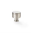 This is an image showing Alexander & Wilks Leila Hammered Cupboard Knob - Satin Nickel - 30mm aw816-30-sn available to order from Trade Door Handles in Kendal, quick delivery and discounted prices.