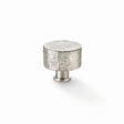 This is an image showing Alexander & Wilks Leila Hammered Cupboard Knob - Satin Nickel - 35mm aw816-35-sn available to order from Trade Door Handles in Kendal, quick delivery and discounted prices.