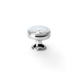 This is an image showing Alexander & Wilks Lynd Hammered Cupboard Knob - Polished Chrome - 32mm aw818-32-pc available to order from Trade Door Handles in Kendal, quick delivery and discounted prices.