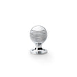 This is an image showing Alexander & Wilks Caesar Cupboard Knob on Round Rose - Polished Chrome - 25mm aw832-25-pc available to order from Trade Door Handles in Kendal, quick delivery and discounted prices.