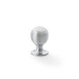 This is an image showing Alexander & Wilks Caesar Cupboard Knob on Round Rose - Satin Chrome - 25mm aw832-25-sc available to order from Trade Door Handles in Kendal, quick delivery and discounted prices.