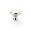 This is an image showing Alexander & Wilks Wade Round Cupboard Knob - Polished Nickel - 32mm aw836-32-pn available to order from Trade Door Handles in Kendal, quick delivery and discounted prices.