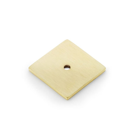 This is an image showing Alexander & Wilks Quantock Square Backplate - Satin Brass PVD aw893-38-sbpvd available to order from Trade Door Handles in Kendal, quick delivery and discounted prices.