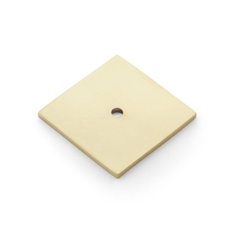 This is an image showing Alexander & Wilks Bullion Square Backplate - Satin Brass PVD aw894-45-sbpvd available to order from Trade Door Handles in Kendal, quick delivery and discounted prices.