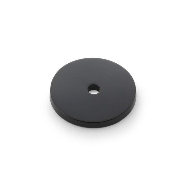 This is an image showing Alexander & Wilks Circular Backplate - Black - Diameter 30mm aw895-30-bl available to order from Trade Door Handles in Kendal, quick delivery and discounted prices.