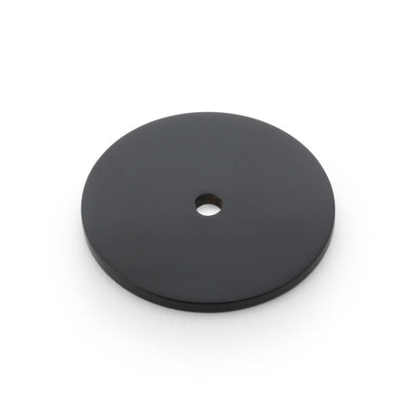 This is an image showing Alexander & Wilks Circular Backplate - Black - Diameter 40mm aw895-40-bl available to order from Trade Door Handles in Kendal, quick delivery and discounted prices.