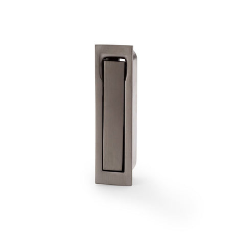 This is an image showing Alexander & Wilks Square Sliding Door Edge Pull - Dark Bronze PVD aw990dbzpvd available to order from Trade Door Handles in Kendal, quick delivery and discounted prices.