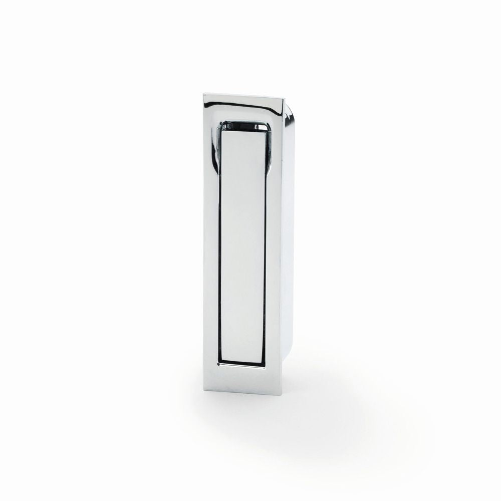 This is an image showing Alexander & Wilks Square Sliding Door Edge Pull - Polished Chrome aw990pc available to order from Trade Door Handles in Kendal, quick delivery and discounted prices.