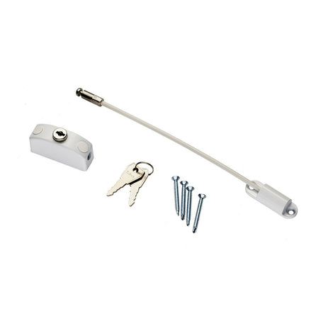 High quality image of Carlisle Brass - Window Restrictor - White | Sku. awr1200wht | Trade Door Handles, Kendal.