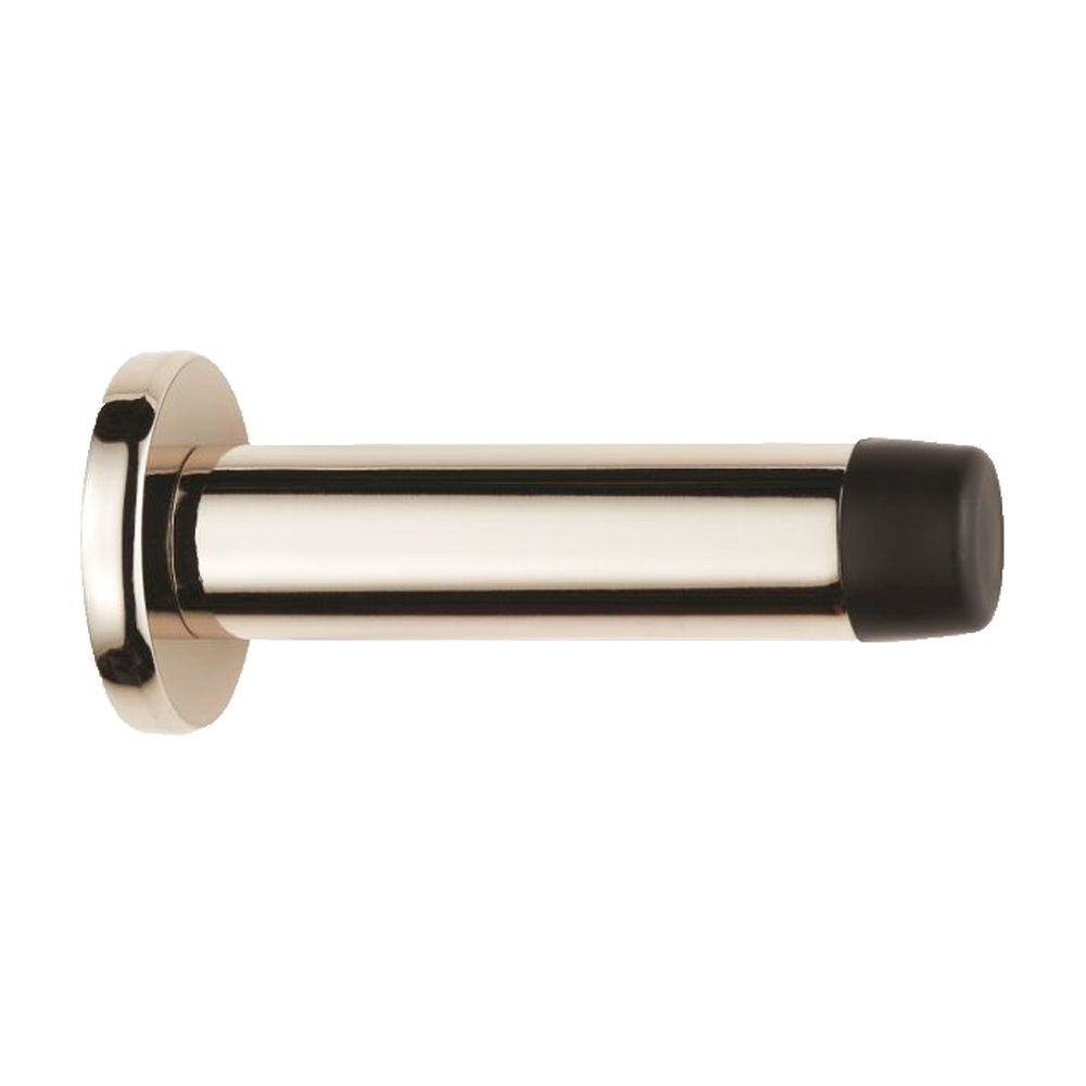 This is an image of a Carlisle Brass - Wall Mounted Door Stop - Polished Nickel that is availble to order from Trade Door Handles in Kendal.