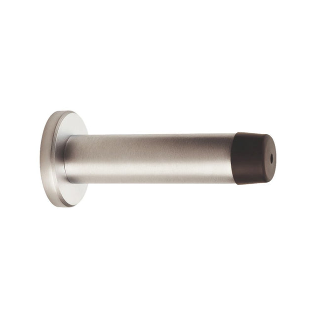 This is an image of a Carlisle Brass - Wall Mounted Door Stop - Satin Chrome that is availble to order from Trade Door Handles in Kendal.