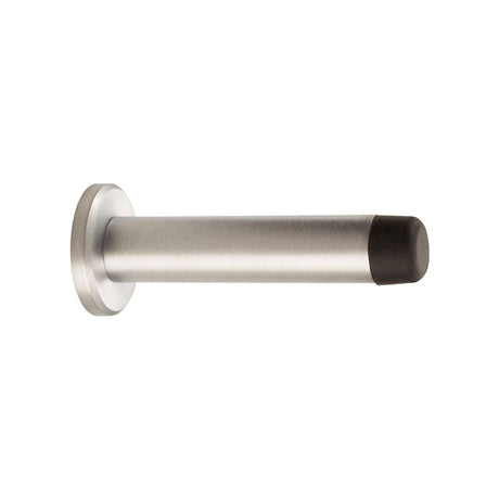 This is an image of a Carlisle Brass - Door Stop - Cylinder - Satin Chrome that is availble to order from Trade Door Handles in Kendal.