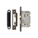 This is an image of a Eurospec - Easi-T Residential Bathroom Lock 65mm - Matt Bronze that is availble to order from Trade Door Handles in Kendal.