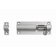 This is an image of a Eurospec - Straight Barrel Bolt - Satin Stainless Steel that is availble to order from Trade Door Handles in Kendal.