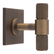 This is an image of a Carlisle Brass - Lines T-Bar Knob on Backplate that is availble to order from Trade Door Handles in Kendal.