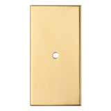 This is an image of a Carlisle Brass - Rectangular Cupboard knob Backplate that is availble to order from Trade Door Handles in Kendal.