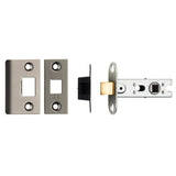 This is an image of a Eurospec - 64Mm Ce B/T Tubular Mortice Latch Square - Matt Bronze that is availble to order from Trade Door Handles in Kendal.