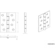 Carlisle Brass Hinges Satin Brass / Washered Hinges / 4" x (102mm) Carlisle Brass - 102 x 67mm Dbl Steel Washer Brass Hinge - Satin Brass