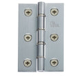 Carlisle Brass Hinges Satin Chrome / Washered Hinges / 3" (76mm) Carlisle Brass - 76 x 50mm Dbl S/Steel Washer Brass Hinge - Satin Chrome